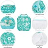 Class Collections Teal Floral Motif Water Resistant Zipper Closure Insulated