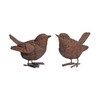 Pair of Detailed Resin Wren Bird Ornaments for Home or