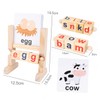 FELTECHELECTR 1set Rotating Letter Blocks Spelling Game Flash Cards for