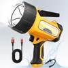 FORTO Rechargeable Spotlight, 200000 Lumens Handheld Spot Light with Foldable