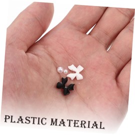Ipetboom DIY Nail Art Charms with Bowtie Flat Back Pearls Gems for Manicure Decorations Elegant Floral Designs for Unique Nail Patches Embellishments Mixed Pack
