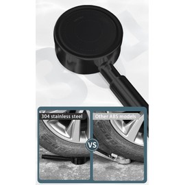 STOAT® Shower head made of 304 stainless steel for water saving, pressure reinforcement and limescale resistance. Rain shower, black, shower head, pressure increasing, saving shower, shower heads,