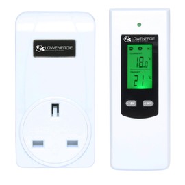 Lowenergie Wireless Digital Plug in Heating and Cooling Thermostat Remote Control Electric RF Socket Greenhouse