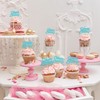 24 piezas de decoración para cupcakes de cumpleaños con purpurina