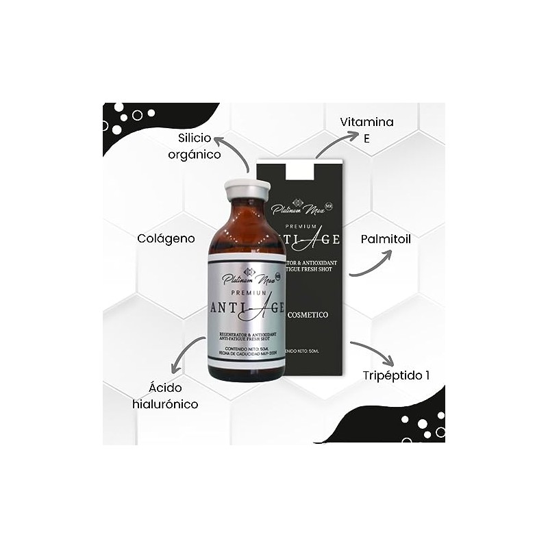 PLATINUMMAX - Anti Age Vial 50 ml Coctel Concentrado con