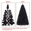Topeakmart 7.5ft Artificial Black Holloween Christmas Tree with Foldable Stand,Xmas