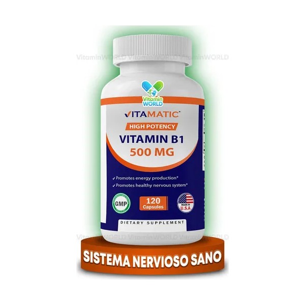 Vitamatic Vitamina B1 500 Mg 120 Capsulas Sabor Sin sabor