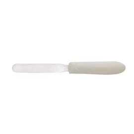 Winco 4" Baking/Icing Spatula with Oval Tip, White