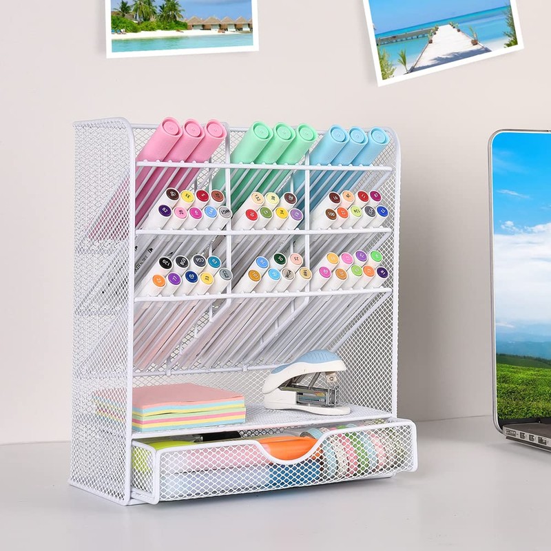 Spacrea Pen Holder Desk Organizer - Desk Organizers and Accessories,