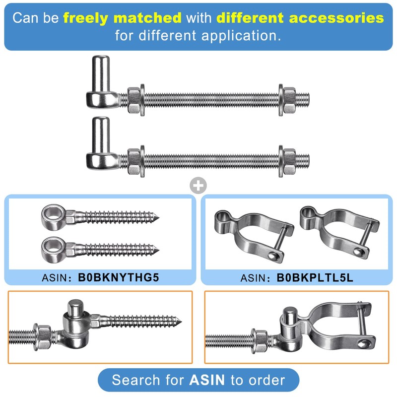 Insaga J Bolt Gate Hinge, 304 Stainless Steel Farm Gate