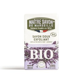 Maitre Savon de Marseille Savon de Marseille Savon de Exfoliant Bio 3.5 oz (100 g) (Lender), Scrub Soap, Exfoliate, Pore Clean, Organic, Bio Soap, Eco-Friendly, Skin Friendly