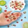 Cheriswelry 42Pcs Fruits Charm Gold Plated Alloy Enamel Charms Cute
