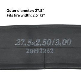RUTU 27.5 Mountain Bike Tube-27.5 Inche Bike Tires 27.5 x 2.5/3.0 Schrader 32mm Valve Compatible with 27.5 x 2.5 27.5 x 2.6 27.5 x 2.7 27.5 x 2.8 27.5 x 3.0 Mountain Bike,Bike Tire Tubes-2 Pack