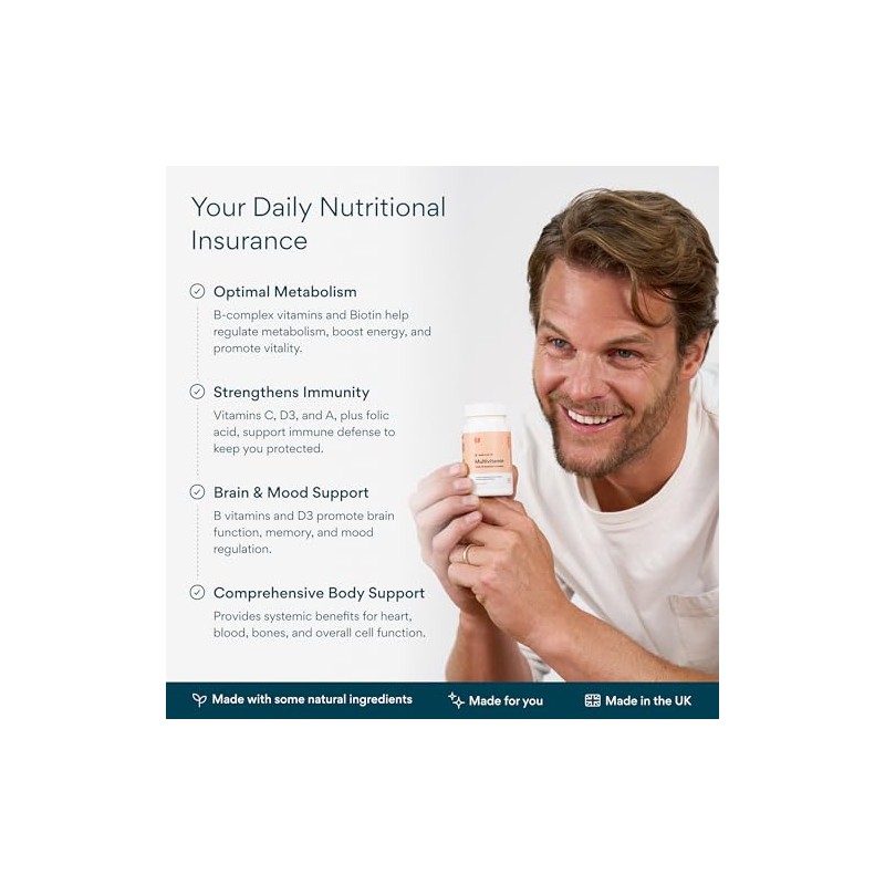Bettervits Multivitamin Tablets for Women & Men, 13 Vitamins |