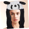 Kisangel Panda Hat with Moving Ears Plush Animal Cap for