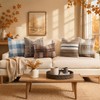 decorUhome Faux Fur Plaid Throw Pillow Covers 18X18 Set of