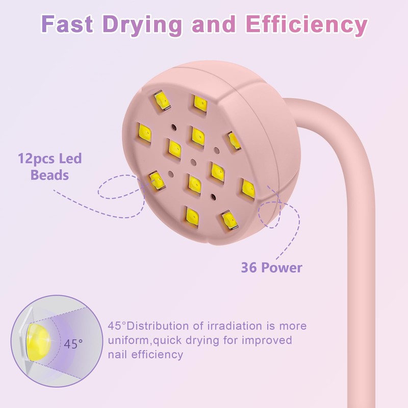 ANRUI Mini UV Lampe für Nägel mit Smart Auto-Sensor, Rosa