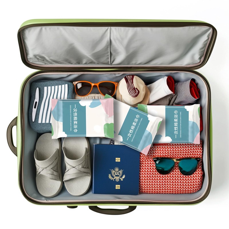 Biubumtu 5 Pack Disposable Bath Towels, 55''X27.5'' Large Durable Portable