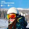 FMY Ski Snowboard OTG Goggles,Anti Fog UV400 Protection Skiing Snowmobile