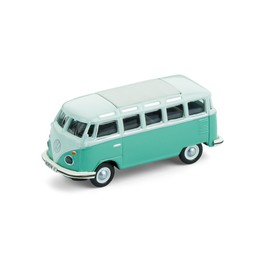 corpus delicti Magnetic Mini Pin Board with Model Car for All Car and Classic Car Fans - Iconic Car Compatible with VW Bus T1 Samba Turquoise