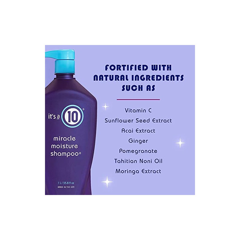 Miracle Moisture Shampoo by It's A 10 for Unisex -