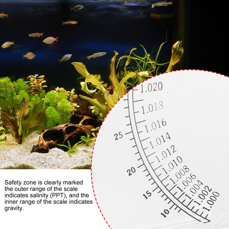Accurate Sea Hydrometer Saltwater Salinity Meter Specific Gravity Test for