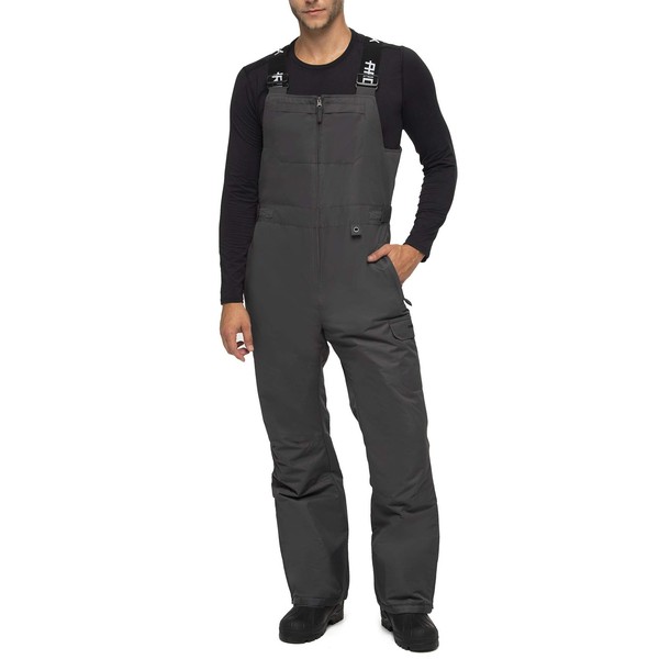 Arctix Men's Avalanche Athletic Fit Insulated Bib Overalls, Charcoal, XX-Large/32" Inseam