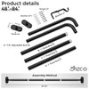 JRZOO Wrap Around Curtain Rods Black, Blackout Heavy Duty Curtain