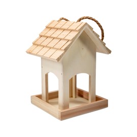 YCHTEWY-DIY Wooden Bird House,Wild Bird Feeder, Hanging Birdhouse Attract Birds & Beautify Your Yard! (Cream, A)