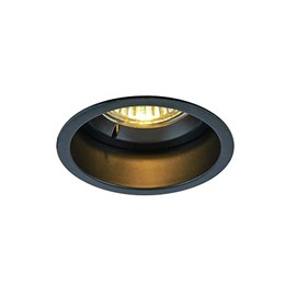 SLV Recessed Ceiling Light Horn / Spotlight, Floodlight, Ceiling Light, Recessed Light, LED, Indoor Lighting, GU10 IP20/IP44 25 W, Black