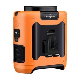 CAZOKASI Personal Fan 10000mAh Waist Clip Portable Rechargeable Wearable Hand Free, 6-40hours Wearable Cooler for Traveling Working Outdoor Office (10000mAh / Orange)