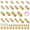 Taiidaues 53 Pcs Brass Compression Fittings Assortment Kit, 1/8" 3/16"