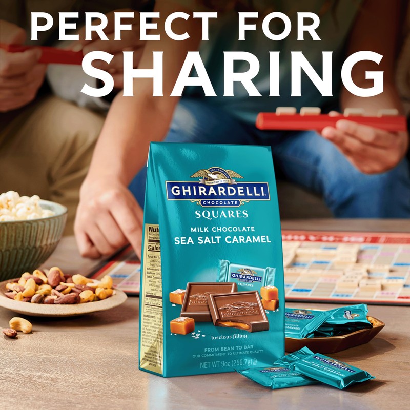 Ghirardelli Milk Chocolate With Sea Salt Caramel, 5.3 Oz