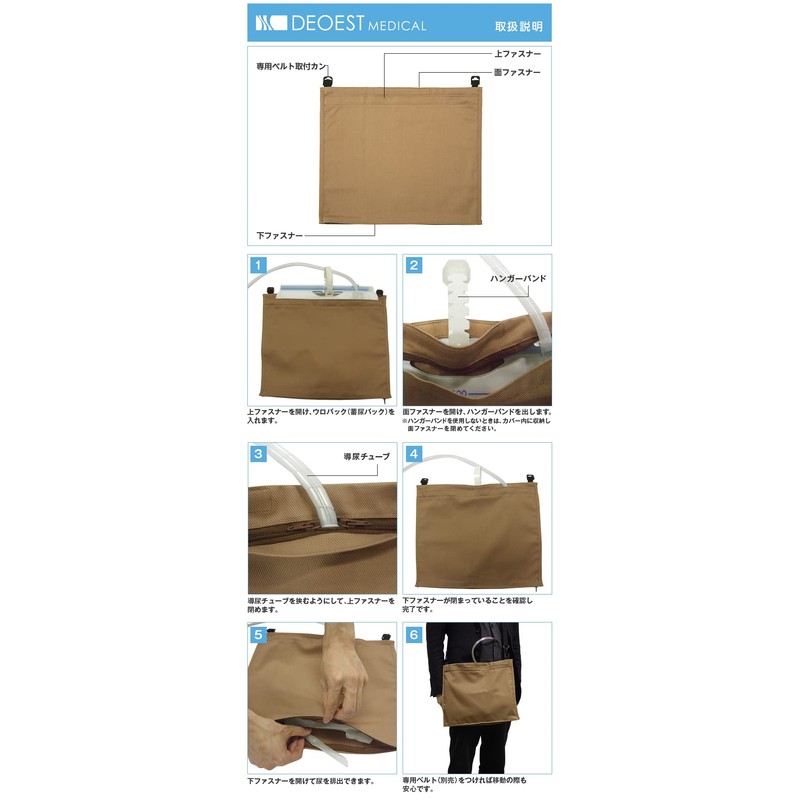 Deoest Medical IDR00 Deodorizing Uro Back Cover (Free, Navy)