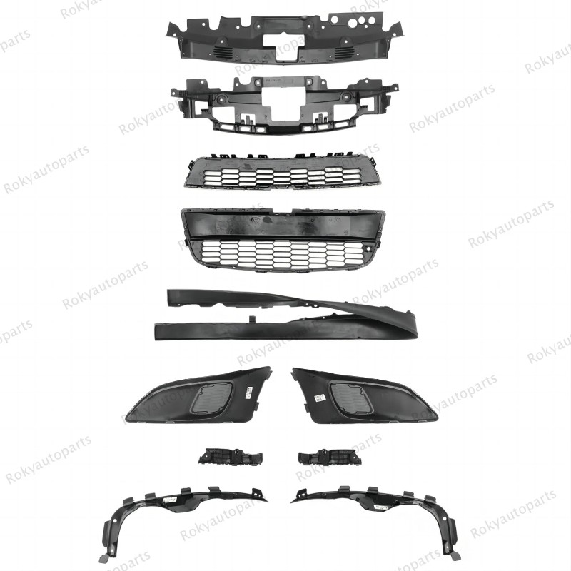 ROKY 11PC For Sonic 2012-2016 Upper Lower Chrome Grille Mesh