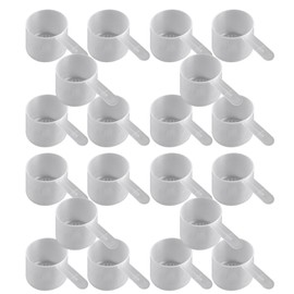 53 mL Plastic Measuring Packaging Scoop (= 53 cc/ = 3.58 Tablespoon/ =1.8 fl oz/ =0.224 Cup) Short Handle - to Measure and Dispense Spices, Granules, Powders, for Seeds Packing (20)