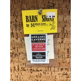Blair Line Barn Signs #3 N Scale No 1252: Bank, Meramec Caverns Decals