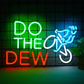 Vinray Do The Dew Neon Sign for Bar Club Man Cave or Garage,Bright Led Lights Light UP Your Space,Add Vitality and Fun.5V USB Powered Easy Hanging.