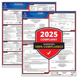 2025 Iowa and Federal Labor Law Poster Set (English, IA State) - OSHA Compliant Laminated Posters, J. J. Keller & Associates, Inc.