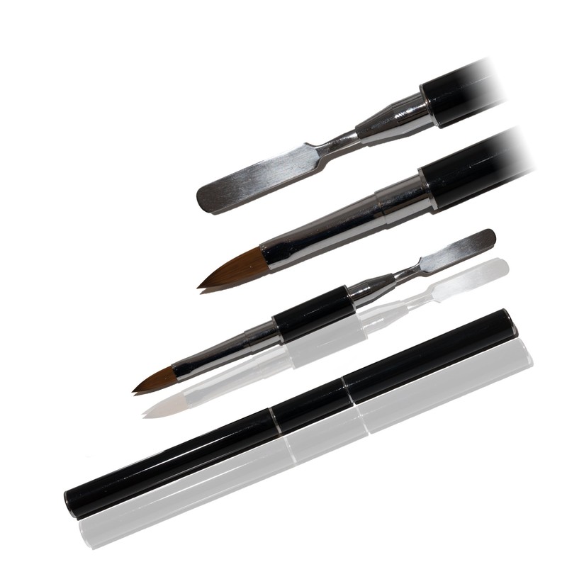 RM Beauty Nails Professional Acrylic Long Cat Tongue Gel Brush