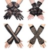 4 Pairs Lace Gloves, Lace Fingerless Gloves Women, Black Lace Gloves Fishnet Gloves Mesh Gloves Tea Party Gloves Opera Gloves Novelty Gloves for Women Party Prom Wedding Cosplay