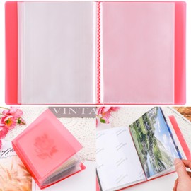 A6 Clear Sticker Photo Storage Album Stamp Cutting Dies Storage Book Organizer Folder 40 Pages Clear Plastic Folders for Cutting Dies Stencils Embossing