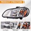 AutoGlow Headlights Assembly Compatible with 2004-2013 Freightliner M2 106 M2