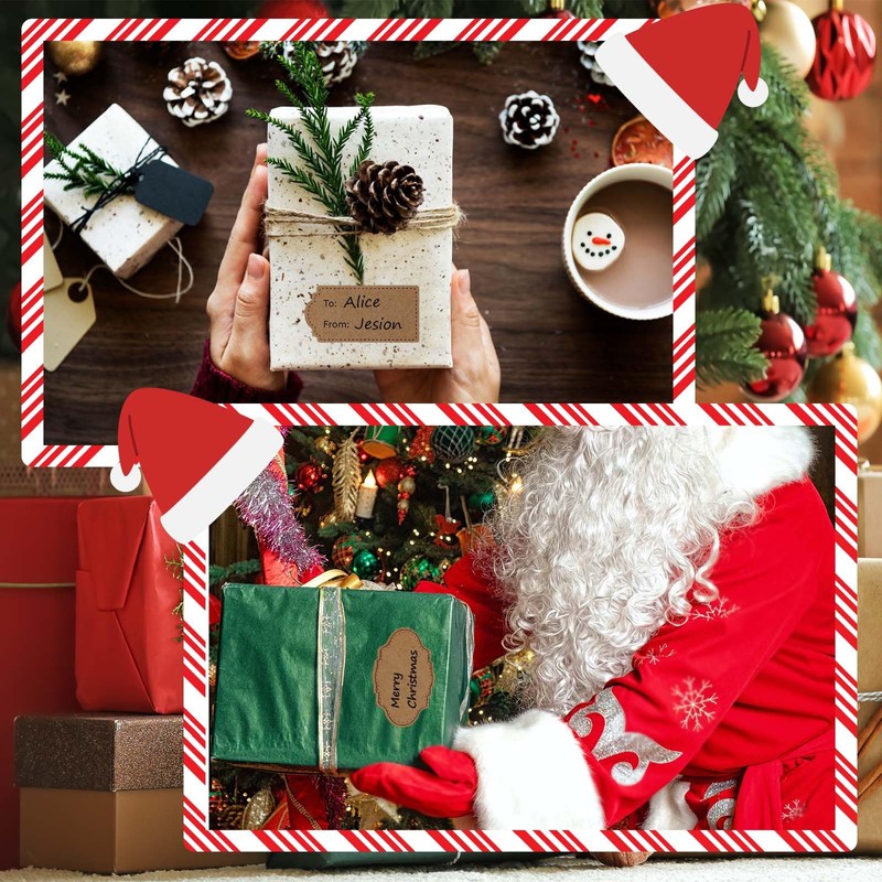 Natural Brown Kraft to and from Gift Tag Stickers 1.2"X2.4",