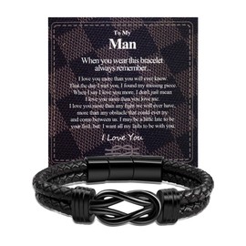 VGWON Gifts for Men Mens Gifts Mens Bracelets Friendship Bracelet Men's Bracelets Birthday Gifts for Men Boyfriend Husband Fiance 30th 40th 50th 60th 70th 80th Birthday Gifts for Men