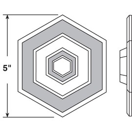 Prime-Line U 9275 5 In., Rigid Vinyl, White, Self Adhesive Concave Wall Protector (Single Pack)
