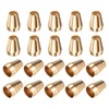 uxcell 20Pcs Metal Bell Stopper, 5mm Conical Cord Ends Lock