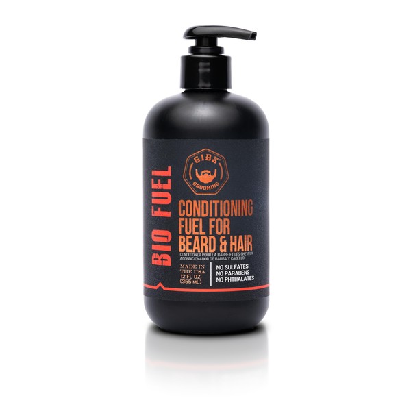 GIBS Grooming Biofuel Conditioning Fuel for Beard & Hair, 12 Fl Oz(Pack of 1)
