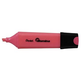 PENTEL HIGHLIGHTER PENS ILLUMINA PINK BROAD 4mm Chisel Tip [Pack of 4]