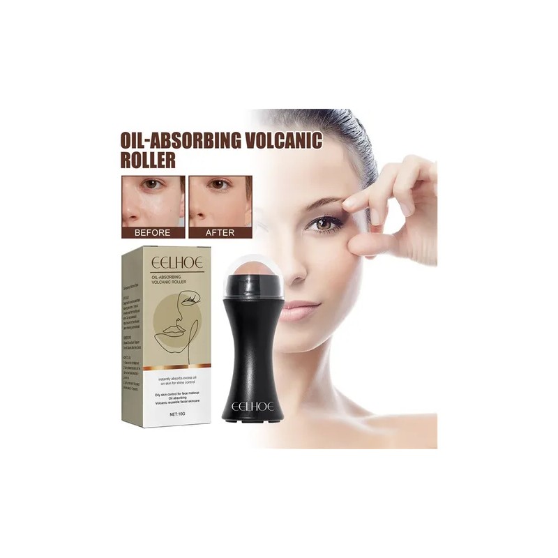 Rodillo Facial Que Absorbe Aceite, Rodillo De Piedra Volcáni